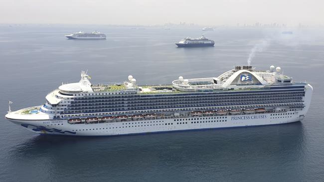 The Ruby Princess, now anchored in Manila, Philippines. Picture: AP