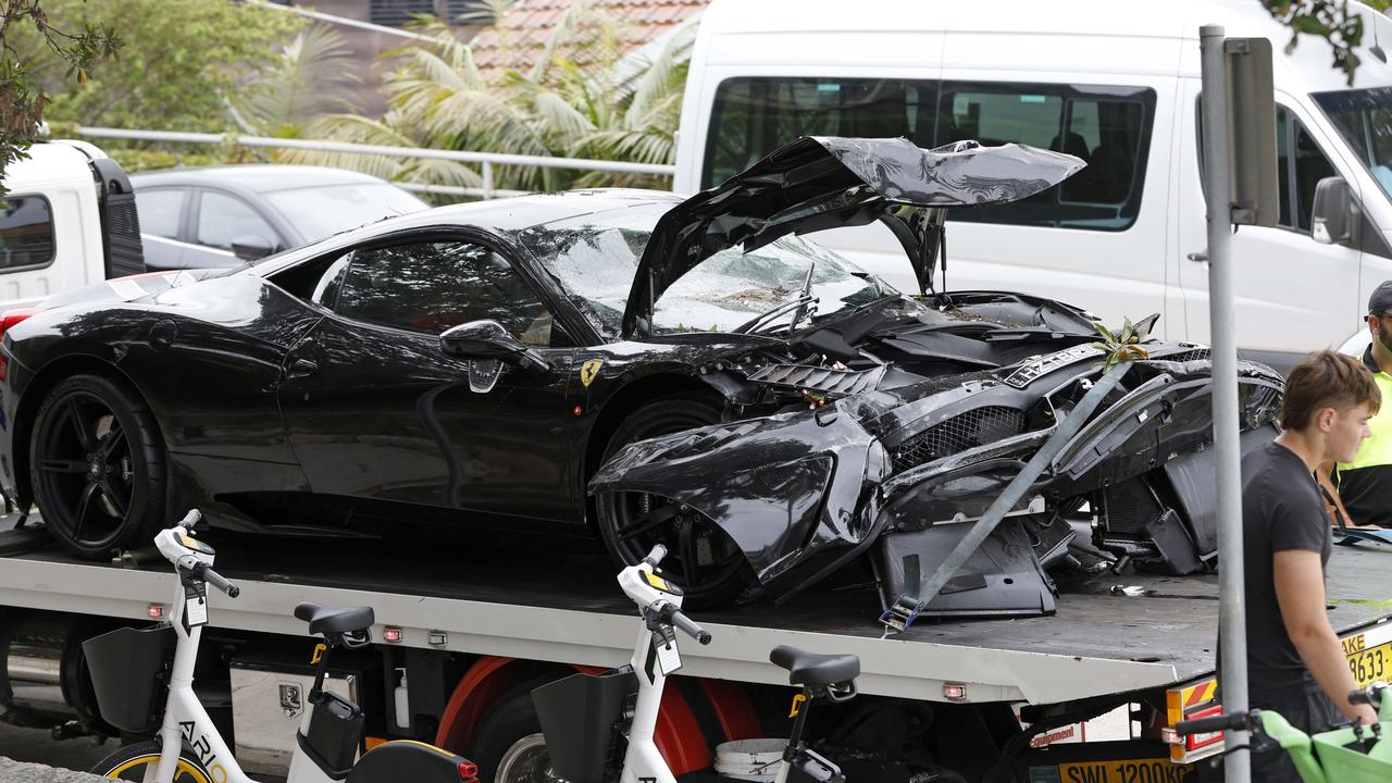 Ferrari ploughs into wall of Watsons Bay mansion