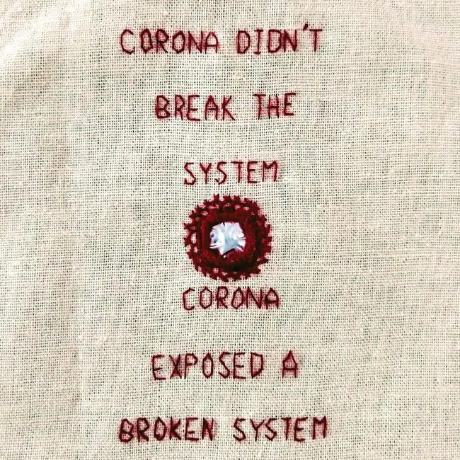 Broken Systems, by Singhleton, part of the Stitch &amp; Resist online exhibition.