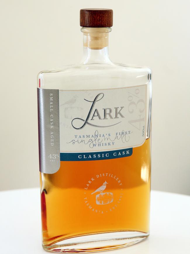 <b>Lark whisky: </b>I started getting into whisky when I got into my 30s, because that’s the mature thing to do, My dad lives in Hobart and sends me a bottle of this every year for my birthday.