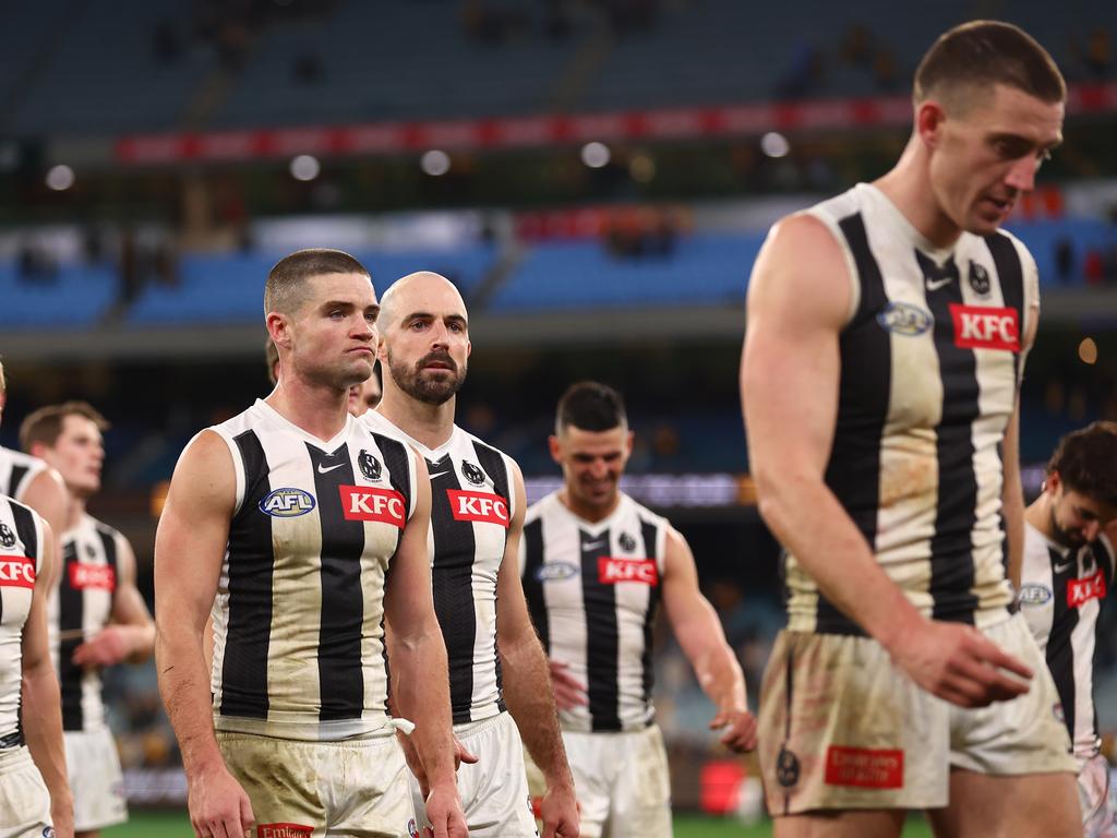 The Magpies were smashed by the Hawks. Picture: Getty Images