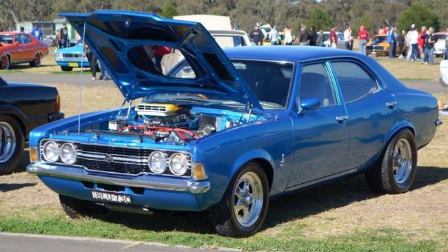 Wayne Quinnell's 1978 V8 Ford Cortina that he stripped and rebuilt from scratch. Picture: Supplied.