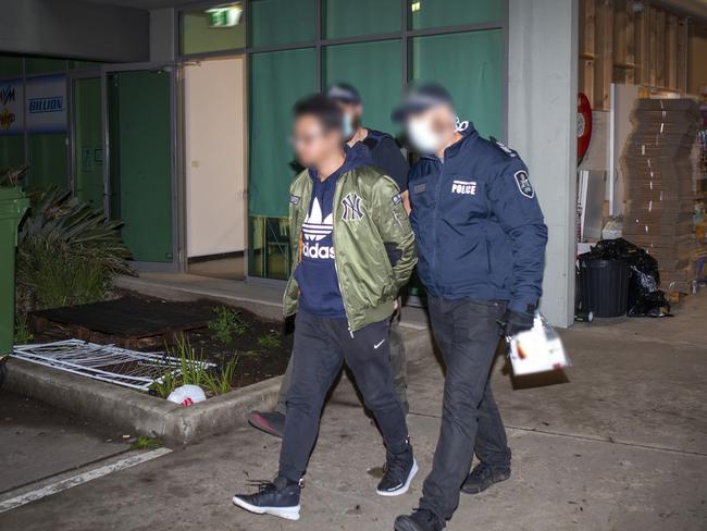 Three men were arrested after a raid on an alleged international money-laundering syndicate. Picture: Australian Federal Police