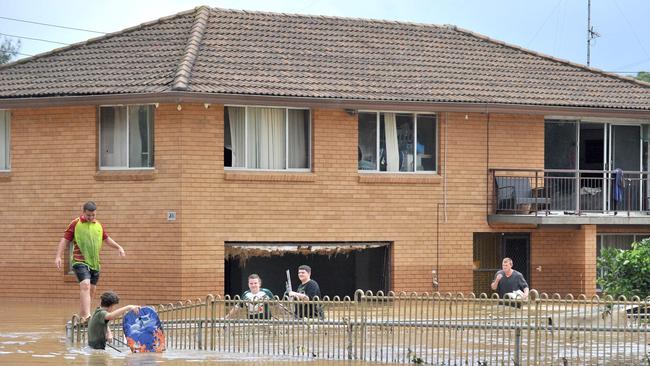 The floods have damaged many homes.