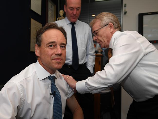 Federal Health Minister Greg Hunt said research shows people are more likely to vaccinate once they are full informed about the benefits. Picture: AAP Image/Dan Himbrechts