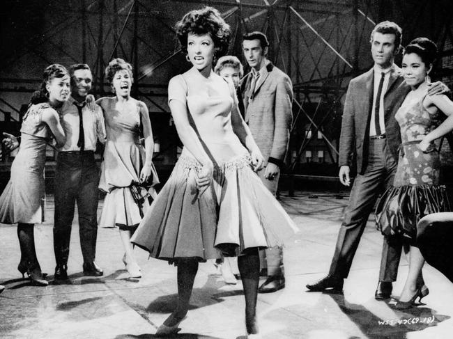 Actor Rita Moreno (c) in scene from film "West Side Story"/Films/Titles/West/Side/Story