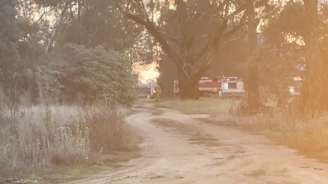 Fireys were called to tackle a house fire at a home in Yielima. Picture: Jack Colantuono