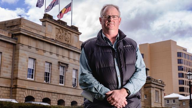 West Coast Mayor, Shane Pitt visited Parliament House, calling for government help to boost the economy in the region. Picture: Linda Higginson