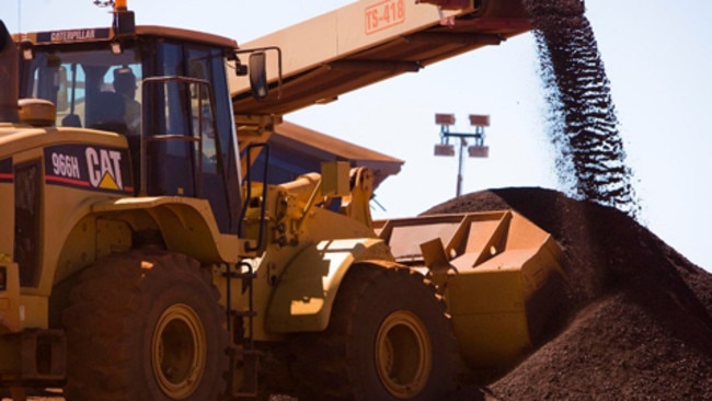 Crush and screening iron ore from Atlas Iron's Mount Webber site in Western Australia.