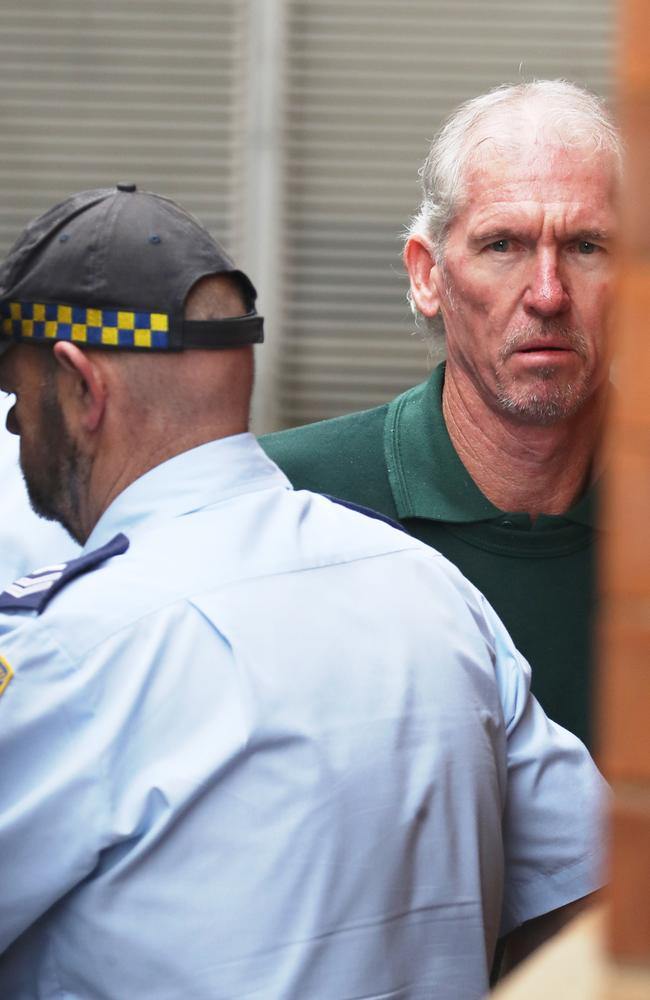 Edward Lord is led from a prison truck into the Supreme Court for a sentence hearing. Picture: John Grainger