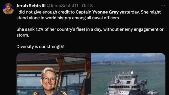 The ship's commander Yvonne Gray has been criticised.