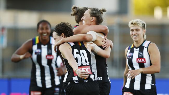 The Pies fought off a gutsy Cats outfit last week to remain unbeaten. Picture: Getty Images