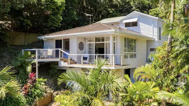 A luxe Airbnb overlooking Byron Bay’s Wategos Beach. Picture: Supplied.