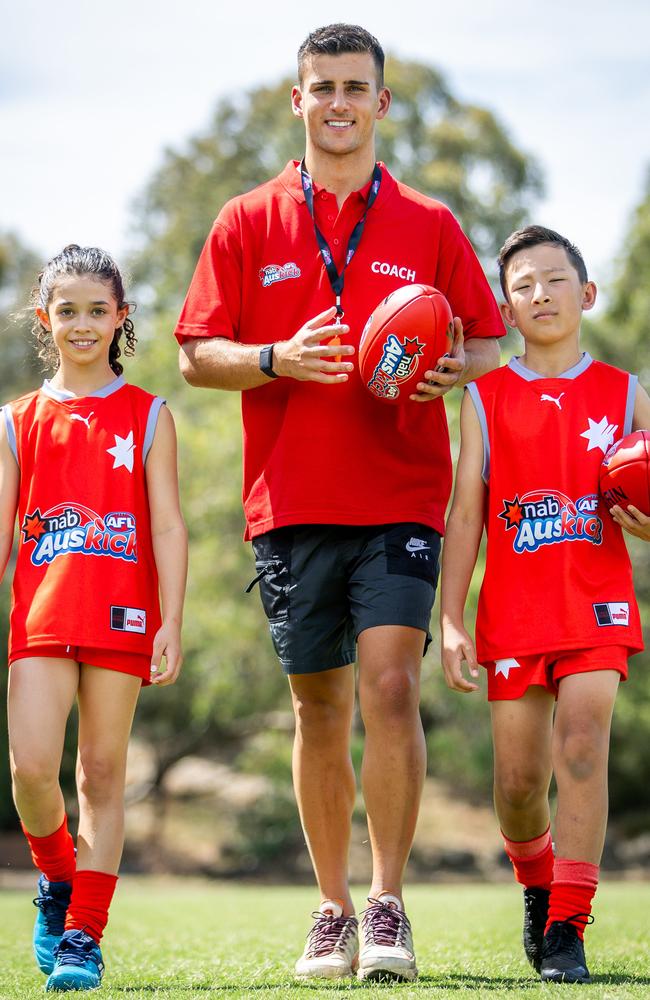 Nick Daicos is the new Auskick ambassador. Picture: Jake Nowakowski