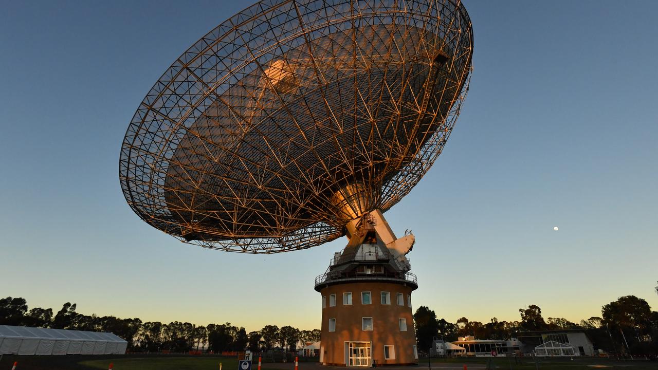 The CSIRO Parkes Observatory in NSW, which detected the first Fast Radio Bursts in 2007 using information gathered in 2001. Picture: AAP