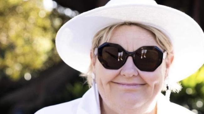 Sally Everett volunteering for the Australian Skin Cancer Foundation. Photo: Supplied