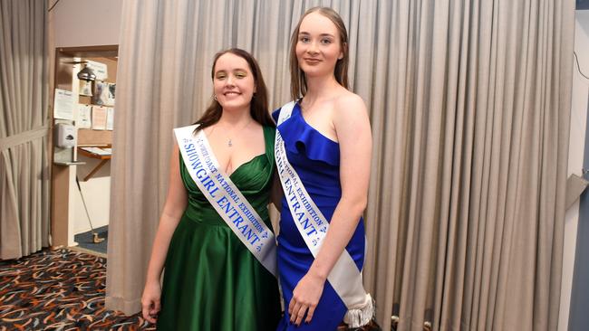 2022 showgirl candidates Tina Smith and Caitlin Standford from Goonellabah at the East Lismore Bowling Club. Both women also entered the inaugural Miss Lismore Speedway with Tina taking 1st and Caitlin 2nd. Picture: Cath Piltz