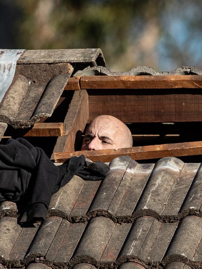 Danny Yousif hid in the roof cavity. Picture: Julian Andrews