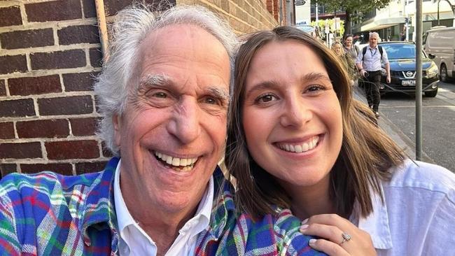 Henry Winkler with Laura Sharrad at Fugazzi. Picture: Supplied