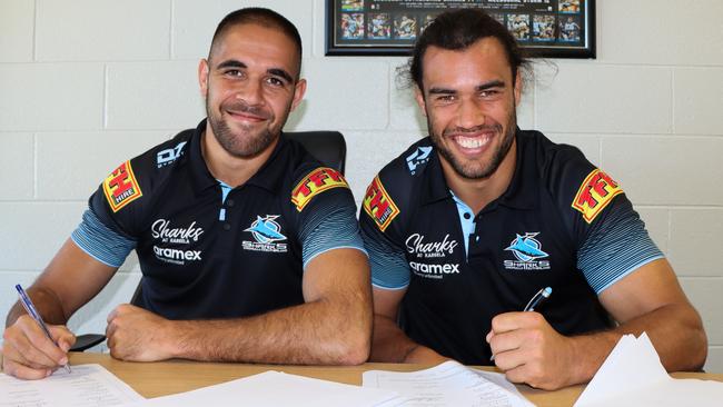 Cronulla's Will Kennedy and Toby Rudolf have re-signed with the Sharks.