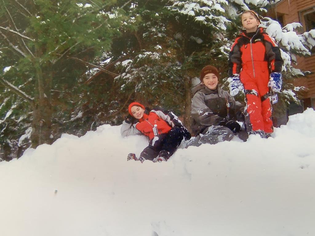 Sydney Kings big man Jordan Hunter celebrating Christmas with his brothers in Boston as a kid. Picture: Supplied.