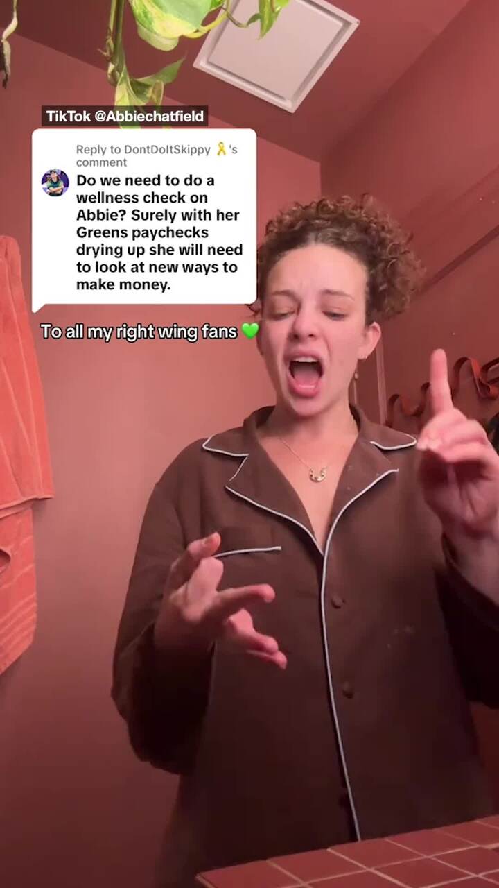 Abbie Chatfield launches rant at her right-wing followers