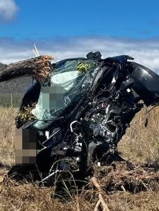 Two teenagers have died, and three others were hospitalised following a single-vehicle crash. Picture: Supplied