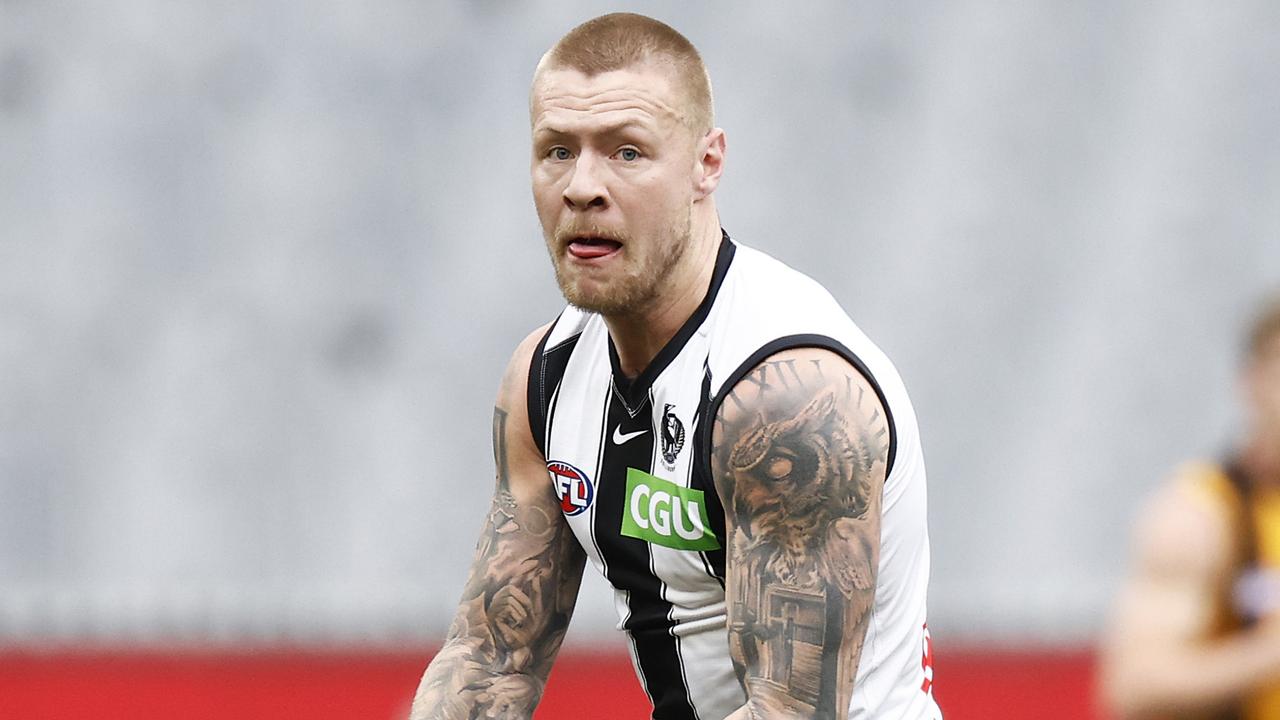 Collingwood star Jordan De Goey has had indecent assault charges against him dropped (Photo by Daniel Pockett/Getty Images)