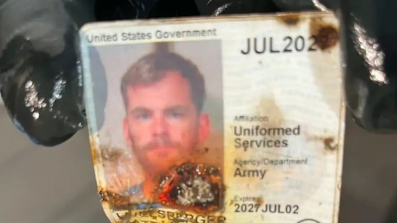 Matthew Livelsberger’s ID recovered from the explosion. Picture: Las Vegas Police