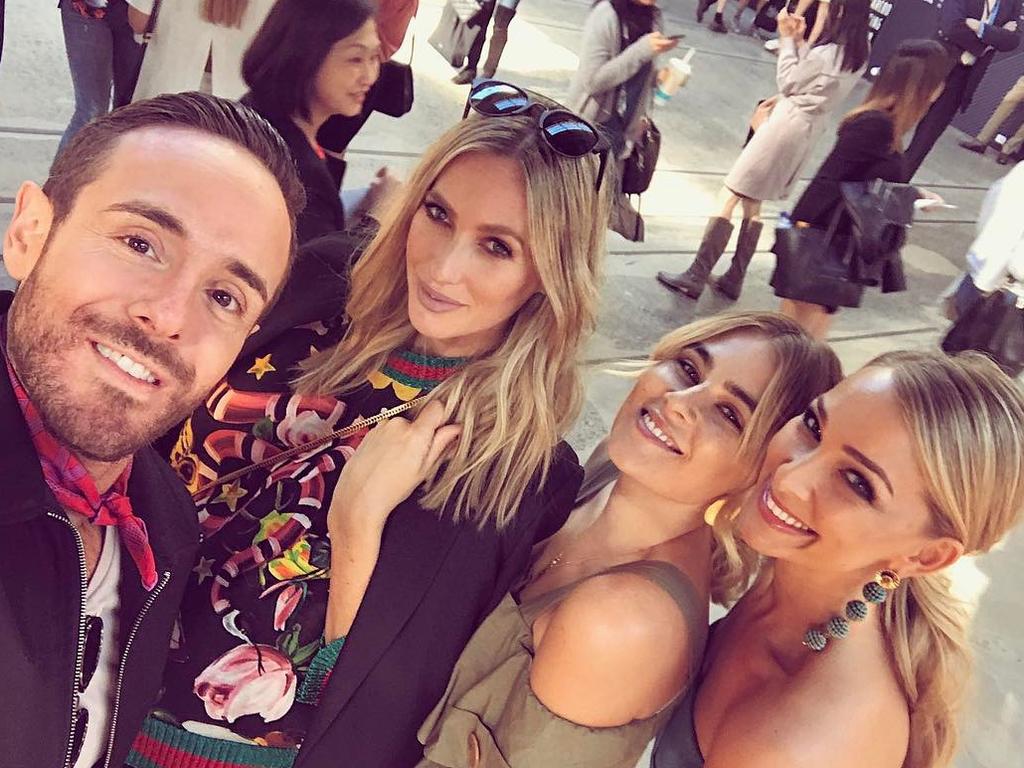 Donny Galella, Nikki Phillips, Carissa Walford and Anna Heinrich ... "With the #MBFWA gang!" Picture: @annaheinrich1/Instagram