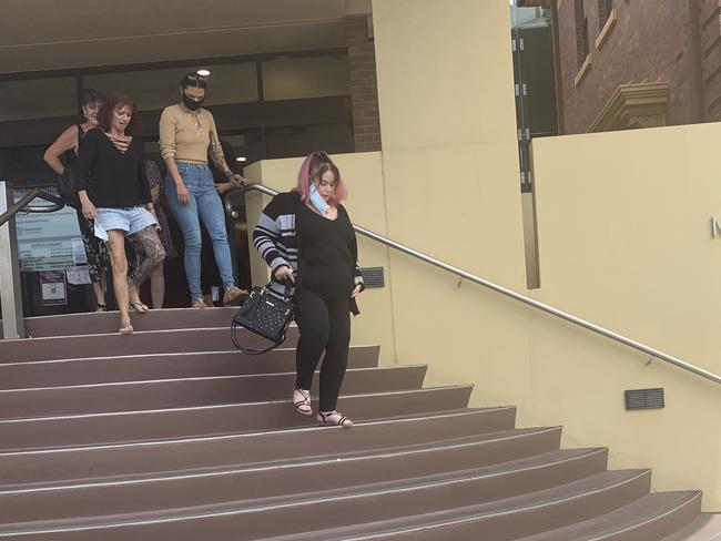 Shakira Skye Collins (front right) pleaded guilty in Mackay District Court on February 8, 2022 to unlawfully trafficking and producing marijuana. Picture: Lillian Watkins