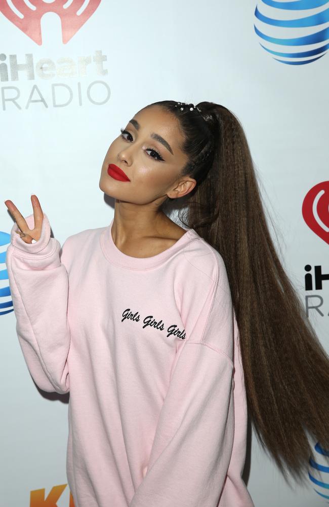 Ariana Grande’s signature pony is driving demand for hair extensions, experts say. Picture: Getty Images