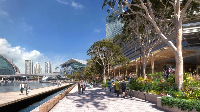 An artist's impression of Mirvac's redevelopment of Harbourside in Darling Harbour, Sydney.