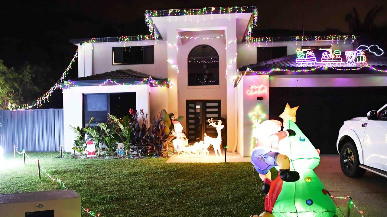 Christmas lights on Rainsford Place, Buderim. Picture: Patrick Woods.