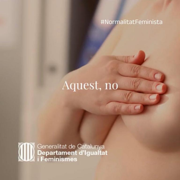 An advertisement campaign run by Free Nipples group. Picture: Instagram/mugronslliures