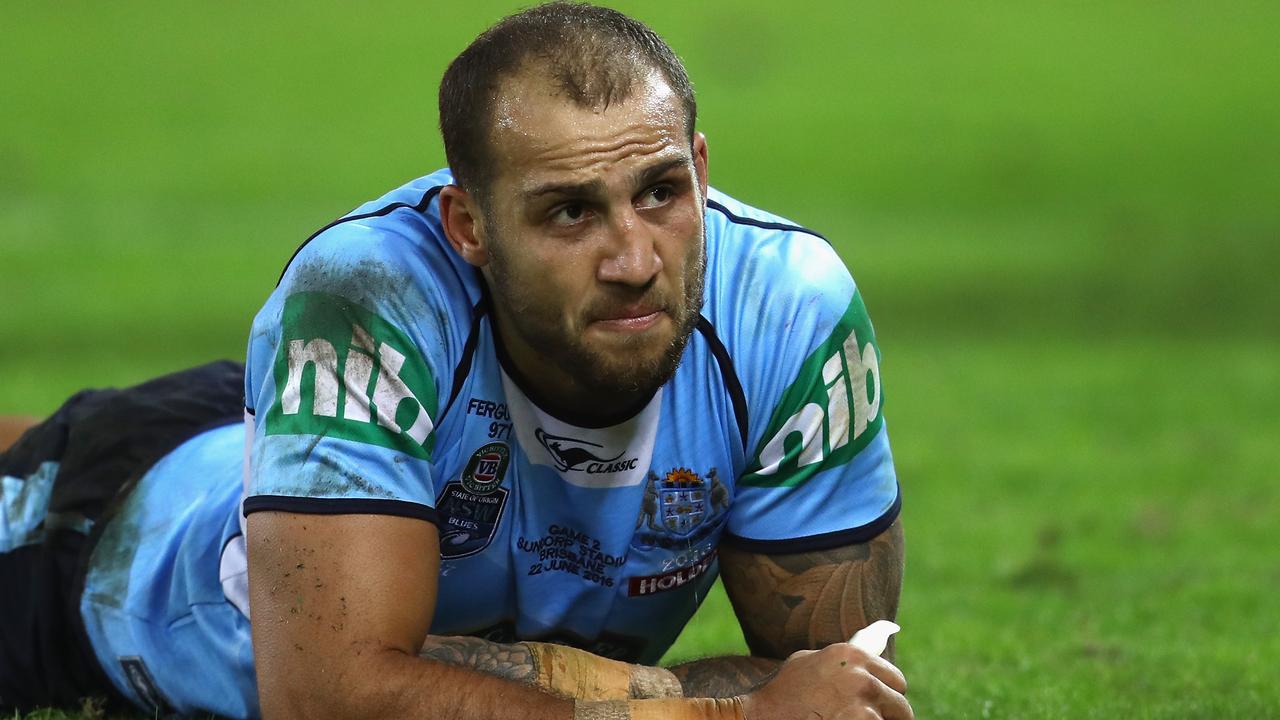 Blake Ferguson of the Blues looks dejected after defeat during game two of the State Of Origin series 2016