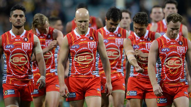 The Suns suffered another heavy loss in Round 10. Picture: Daniel Wilkins.