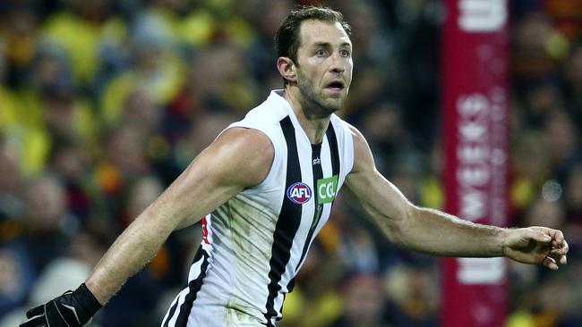 Collingwood’s Travis Cloke has had rollercoaster ride in 2016. Picture: Sarah Reed