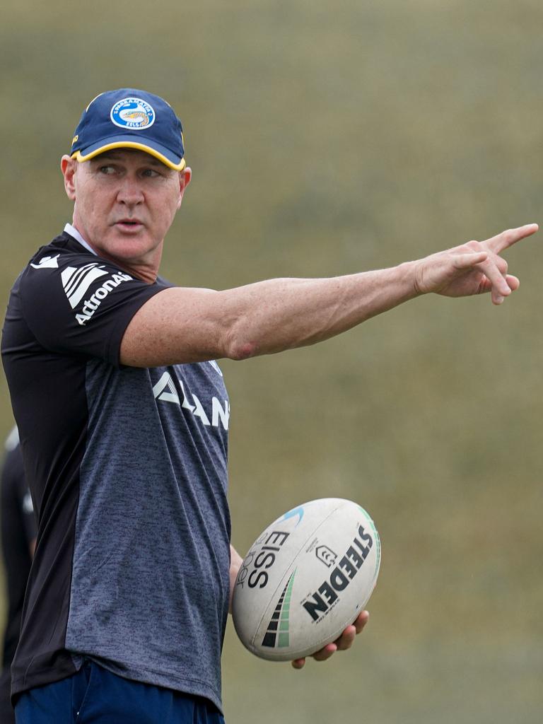 New Eels assistant coach Paul McGregor at Parramatta training