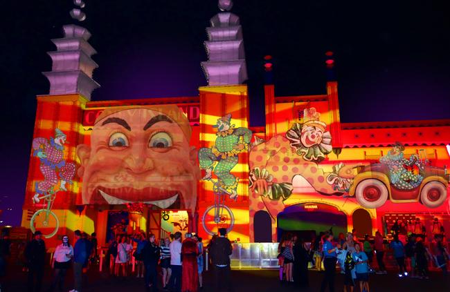 An artist’s impression of Vivid Sydney 2018 at Luna Park.