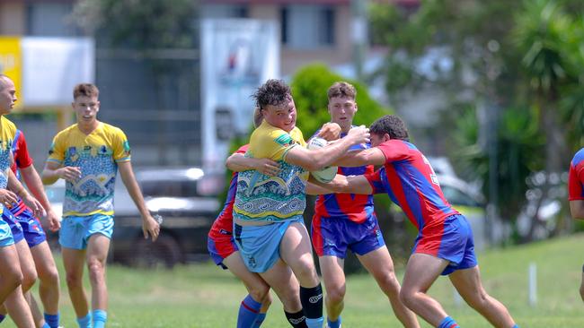 Kwinn Wolf in action for the Northern Rivers Titans against the Newcastle-Maitland Region Knights during round one of the Laurie Daley Cup. Picture: DC Sports Photography.