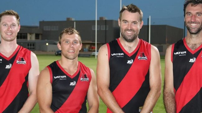 Kadina star Jayson Manners (second from left) remains among the best players in the YPFL. Picture: Kadina Football Club