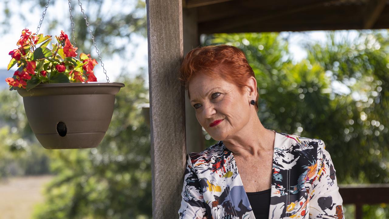 Home on the range: Senator Hanson remains hard line on immigration, refugees and asylum seekers. Picture: Mark Cranitch.