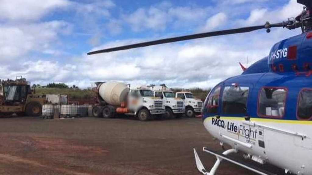 WORKPLACE ACCIDENT: A man was flown to Bundaberg Hospital after being injured at work. Picture: LifeFlight