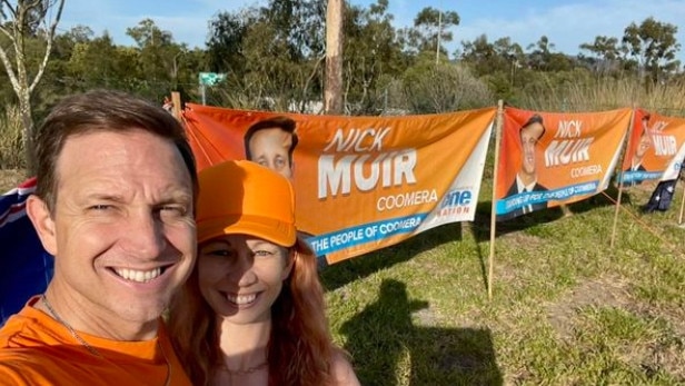 One Nation Coomera candidate Nick Muir and his campaign manager Gina Mitchell say they had huge success with their "roadside" campaign during the 2024 State election.