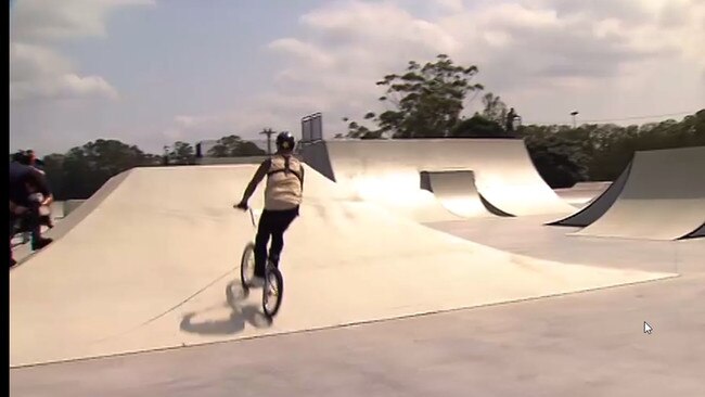 Logan Martin at the Beenleigh skate park he helped design.