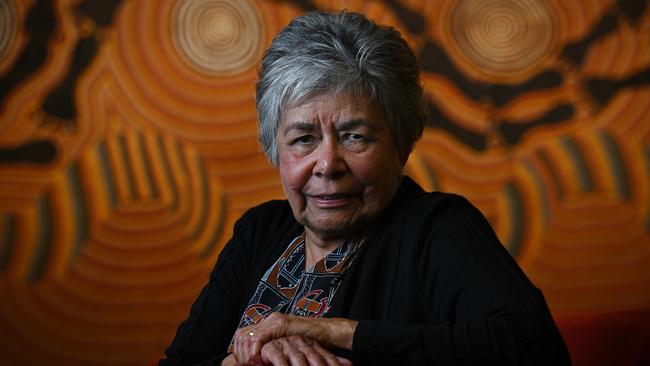 The first to appear before the inquiry, Aunty Leslie Williams 77, on the first day of sitting for the Truth Telling &amp; Healing Inquiry, at the convention centre in South Brisbane. Pic: Lyndon Mechielsen.