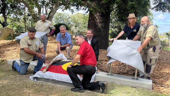 The unveiling of the Butchulla Warriors Memorial.