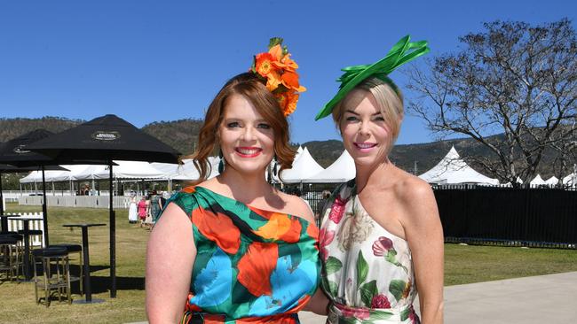 Ladies Day socials at Cluden. Chole Gage and Michelle Tipping. Picture: Evan Morgan