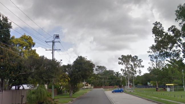 Gunungai Drive, Slacks Creek where a would-be copper thief used an axe to crack open Energex cables.